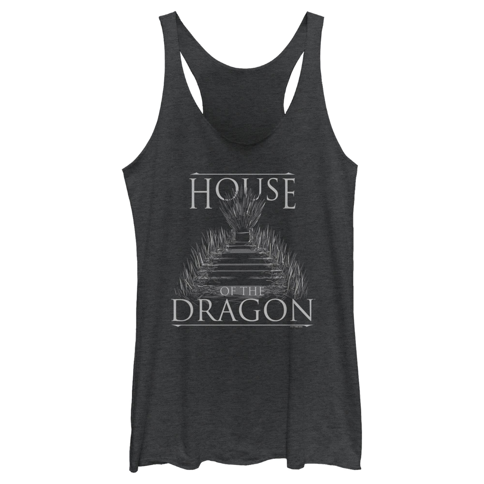 House of the Dragon Iron Throne Women's Racerback Tank Top - Game of Thrones Inspired Fashion for Cosplay, Conventions & Everyday Wear