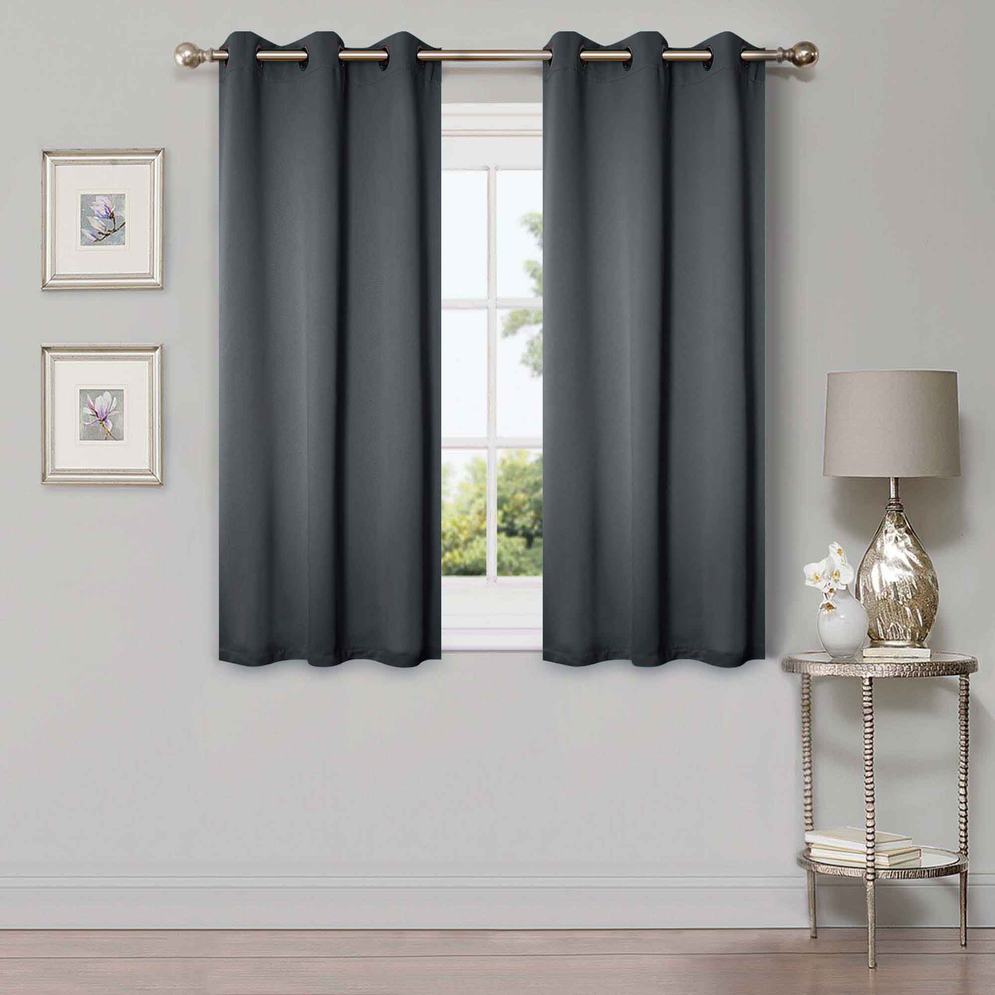 Blackout Curtains for Bedroom - Solid Classic Modern Grommet Curtain Set for Living Room, Nursery & Home Theater - Light Blocking Thermal Insulated Window Drapes