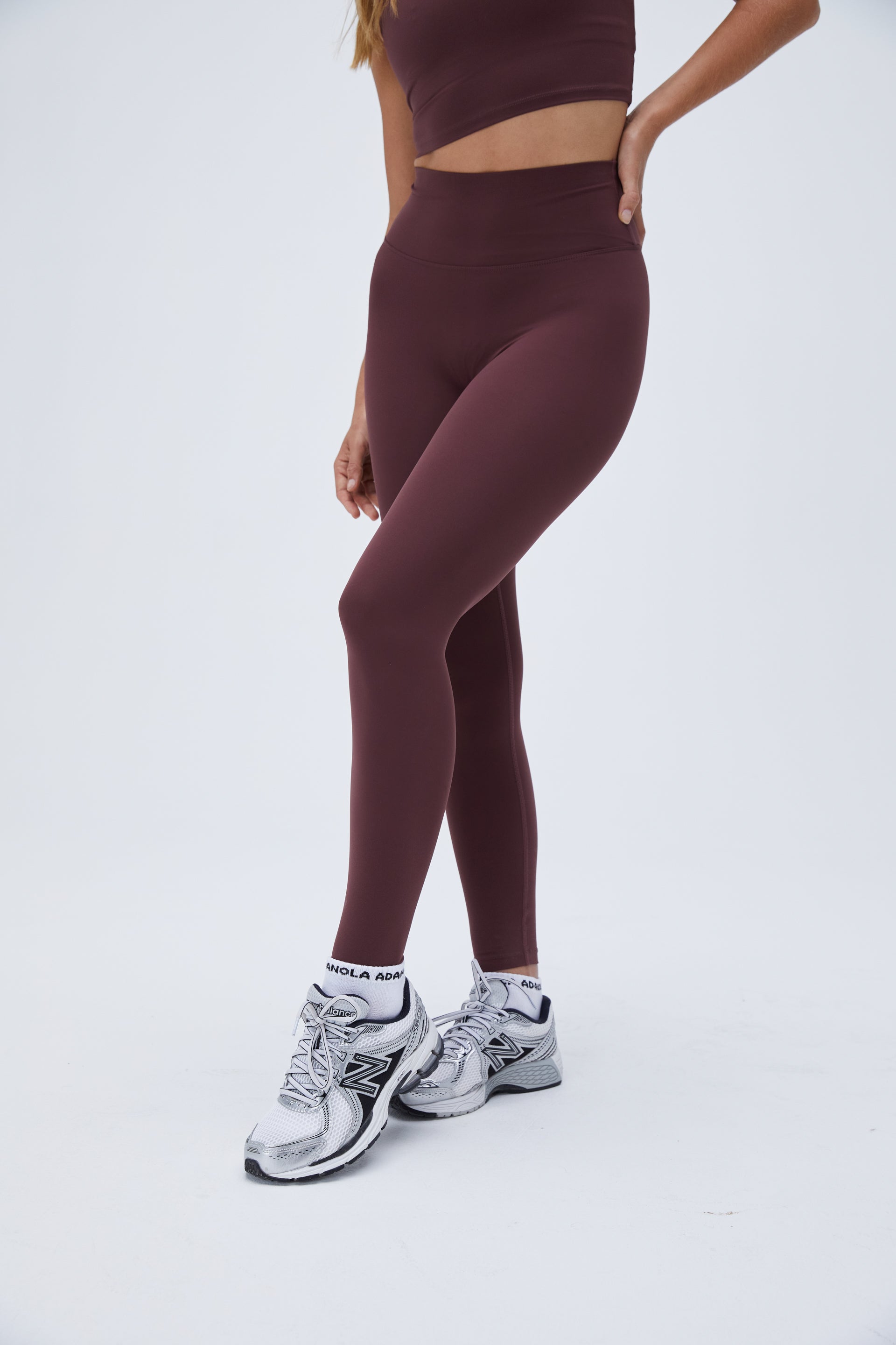 Premium High-Waist Yoga Leggings for Women - Burgundy Red Workout Pants, Tummy Control & Squat Proof - Perfect for Gym, Running, Pilates & Lounge Wear