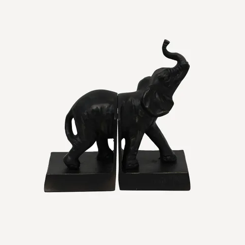 Elephant Bookends for Shelves - Heavy Duty Book Holder for Home Office Decor, Kids Room & Library Organization - Perfect for Books, DVDs & Collectibles
