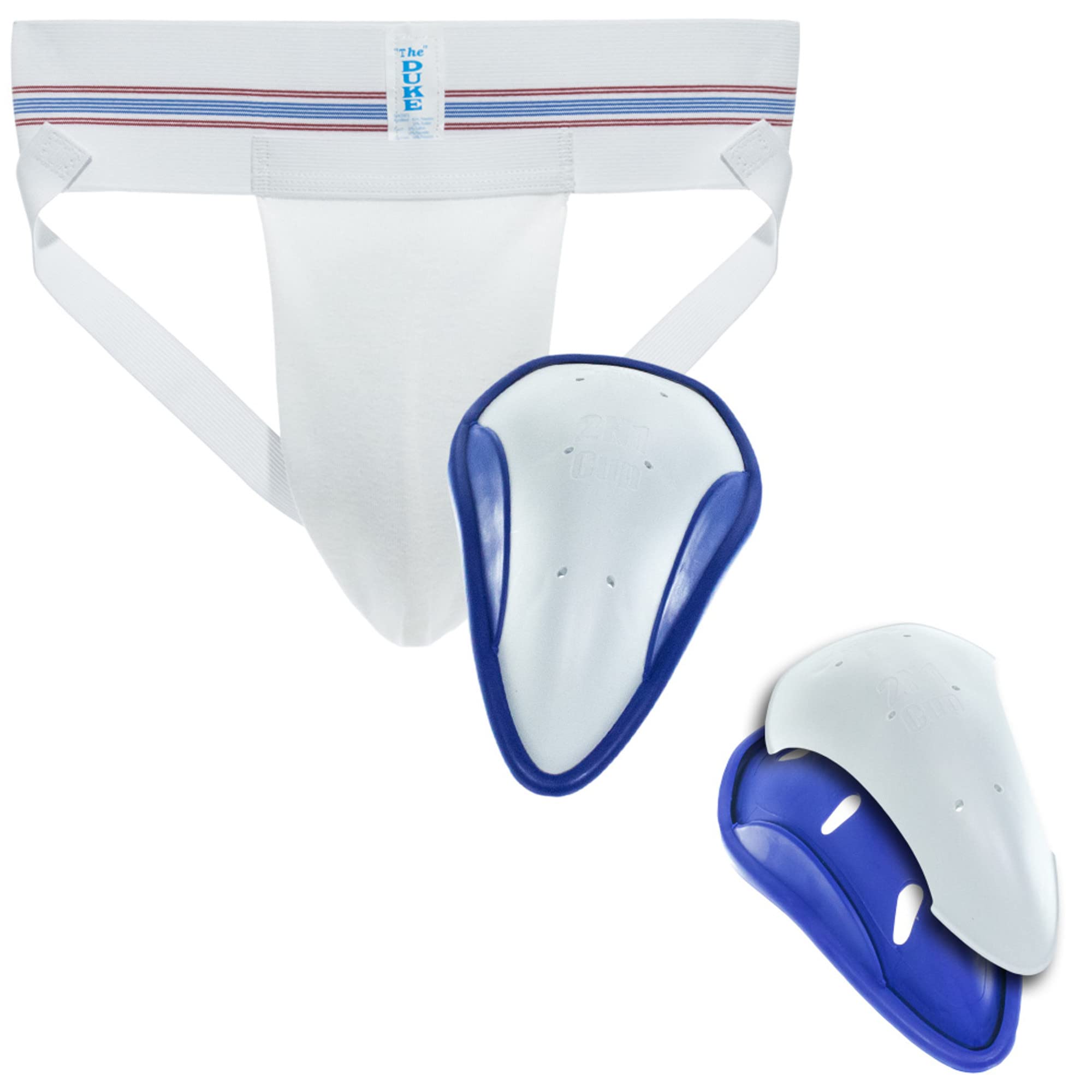 Duke Men's Athletic Supporter - White - Comfortable & Breathable Jockstrap for Exercise, Gym, Running & Sports - Ideal for Workouts, Basketball & Cycling