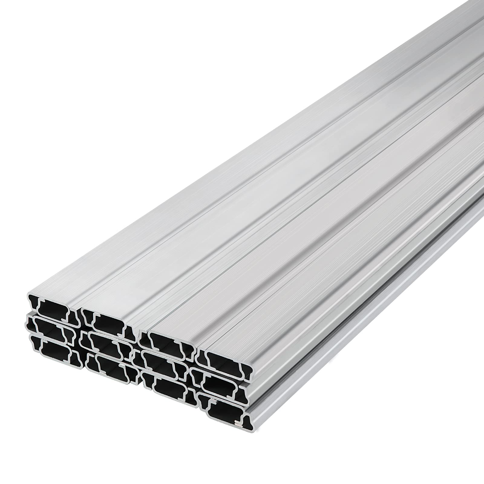 VEVOR 40-Pack Greenhouse Spring Wire & Lock Channel Kit - 6.56ft PE Coated Aluminum Alloy with Screws for Plastic Poly Film or Shade Cloth Attachment (Silver) - Perfect for DIY Greenhouse, Garden Shed & Plant Protection