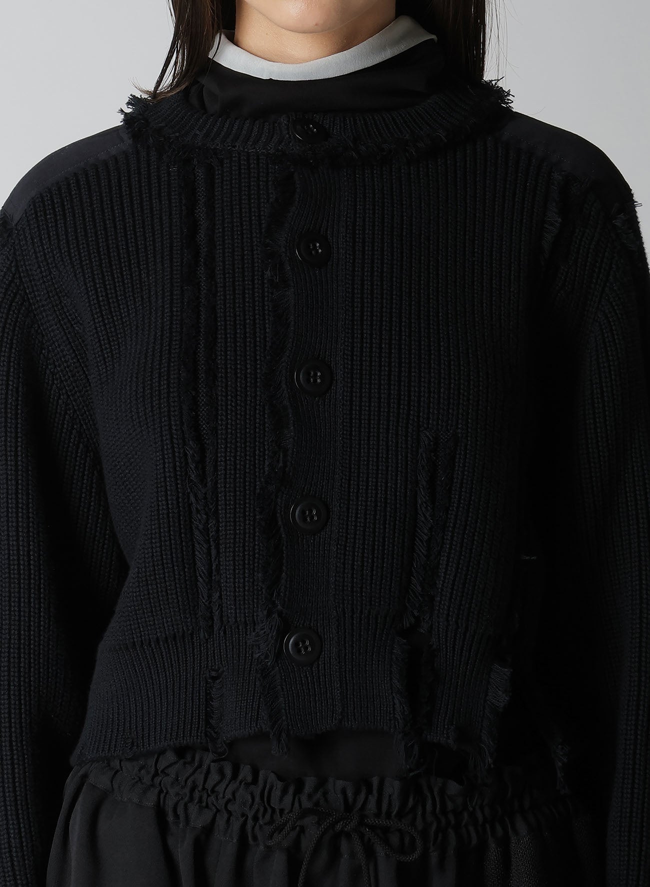 Distressed Cotton Crewneck Knit Cardigan for Women - Soft & Comfortable Pullover Sweater for Casual Wear, Layering, and Fall Fashion