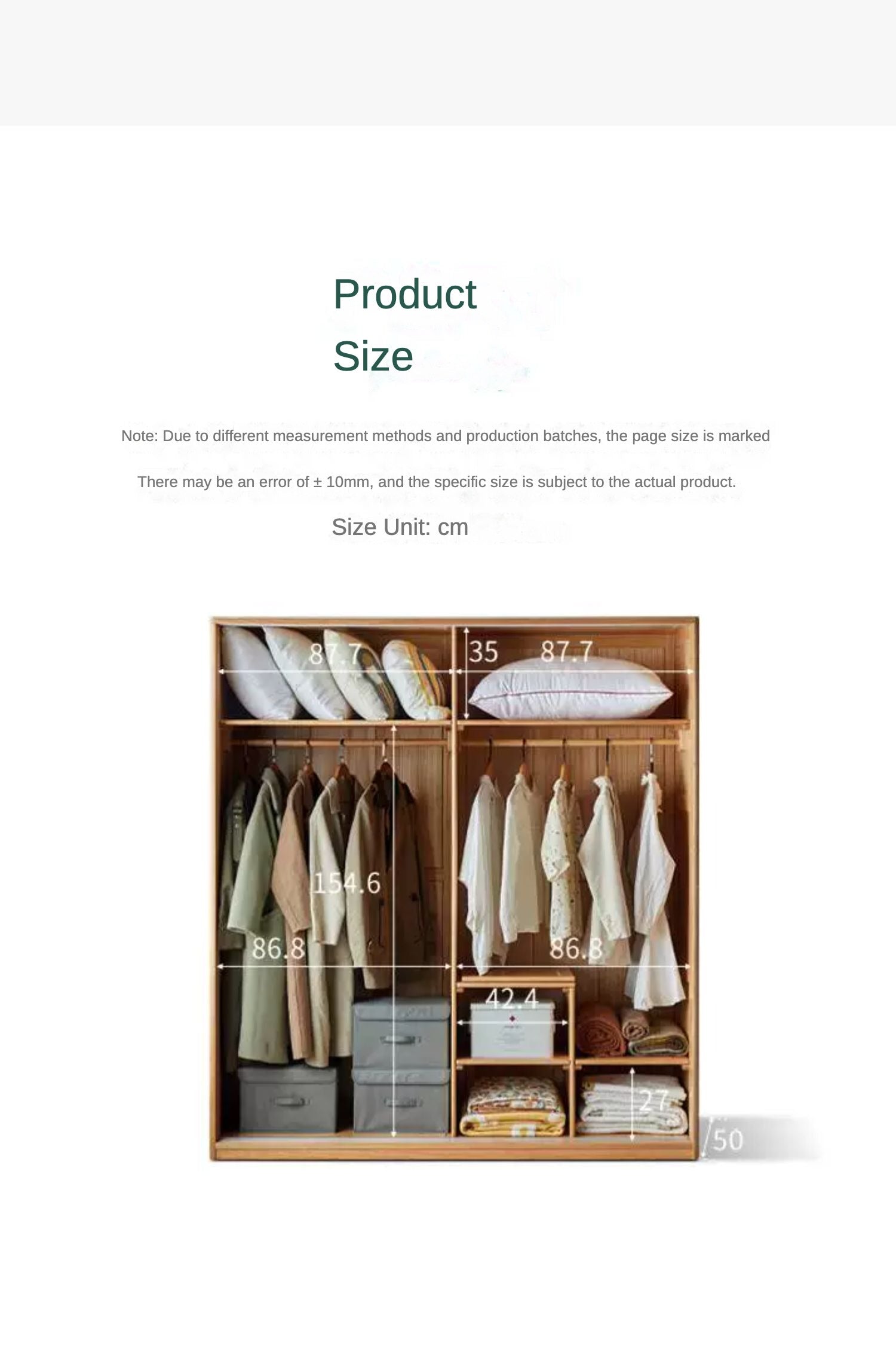 Solid Oak Wood Sliding Door Wardrobe - Durable & Stylish Closet Storage for Bedroom, Living Room, and Office Organization