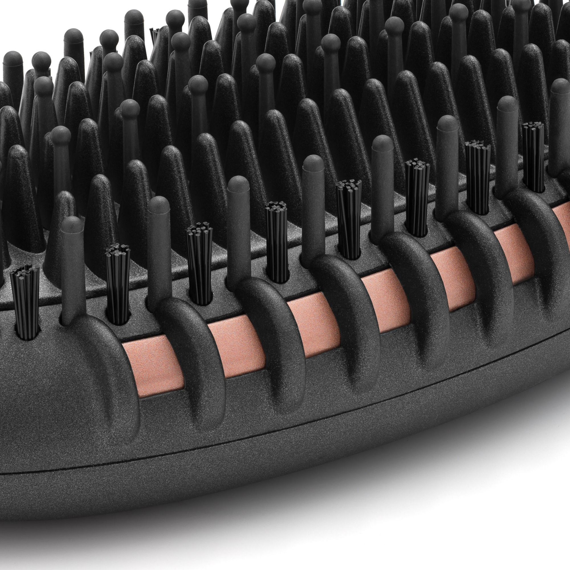 EDGE Heated Smoothing & Styling Brush for Hair - Professional Ionic Ceramic Hot Air Brush with Adjustable Temperature, Perfect for Straightening, Volumizing & Frizz Control at Home or Salon