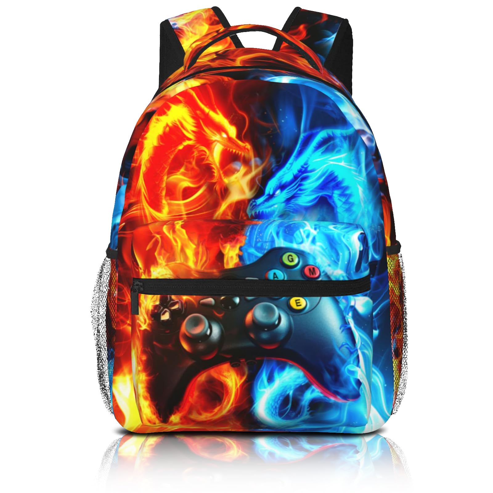 Cool Dragon Backpack for Boys - Gaming Backpack for Kids Ages 6-18, Durable School Bag for Elementary & Middle School Students, Video Game Themed Bookbag for Travel & Daily Use - Perfect for School, Commuting & Outdoor Adventures