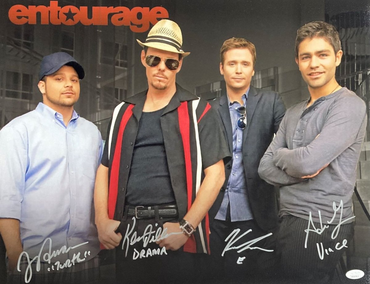 Entourage Cast Signed 16x20 Photo - Adrien Grenier & Co-Stars Autographed Pose - JSA ITP Certified - Perfect for TV Show Memorabilia & Hollywood Collectors