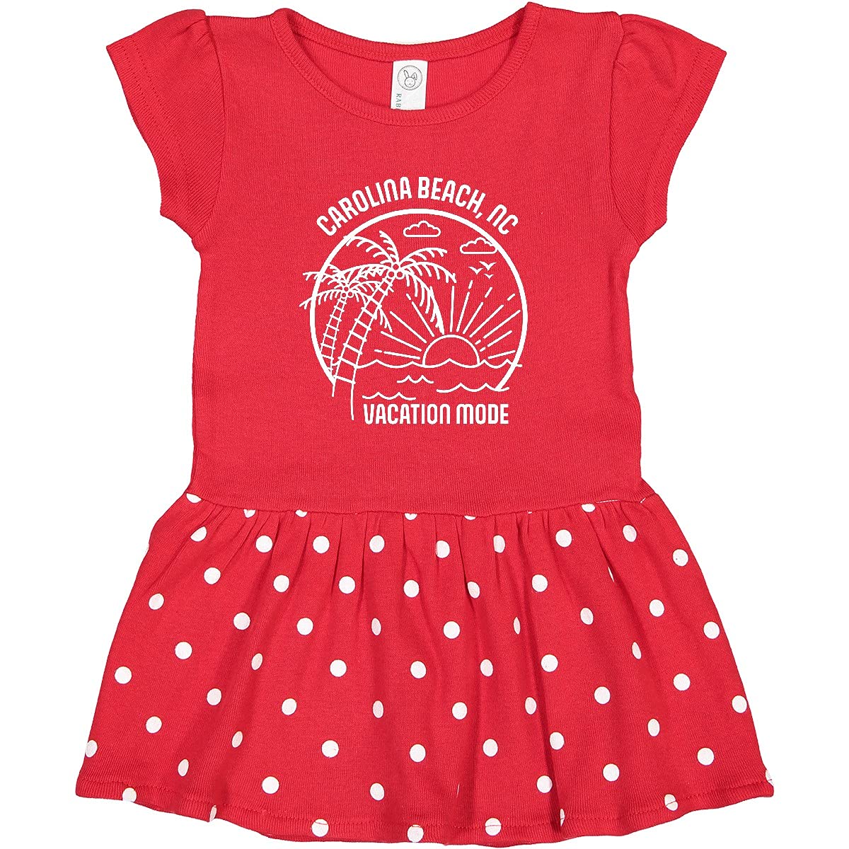 Inktastic Summer Vacation Mode Carolina Beach North Carolina Toddler Dress - Cute Girls' Outfit for Beach Trips, Family Vacations & Summer Adventures