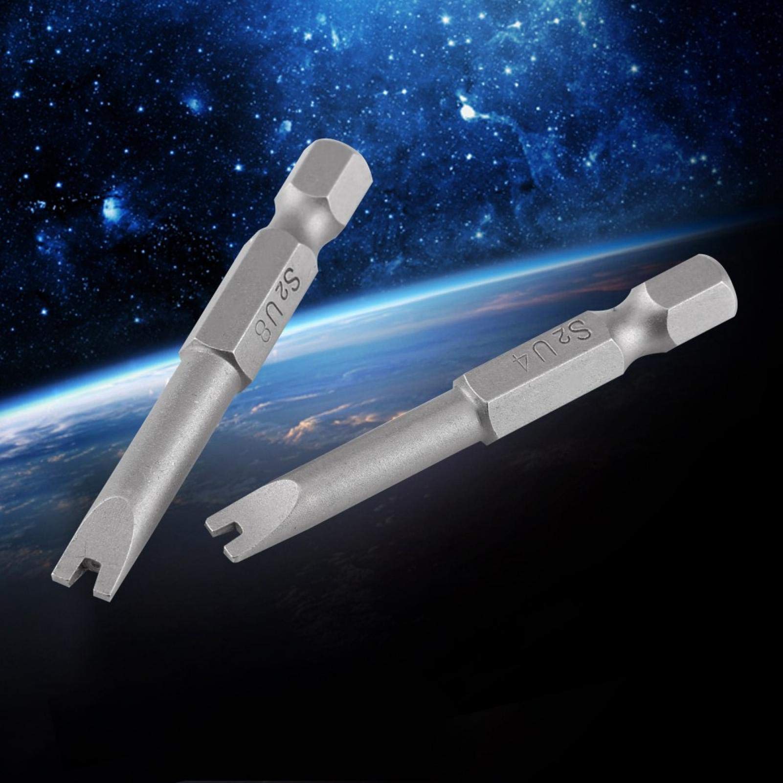 5-Piece U-Shaped Screwdriver Bit Set - Alloy Steel U4 U5 U6 U7 U8 Bits (50mm Length, 1/4