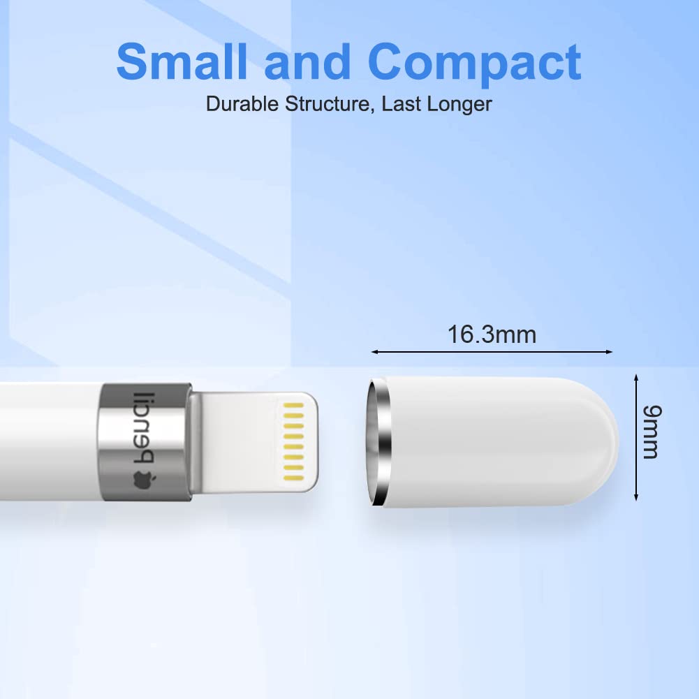 Flintronic 2-Pack Magnetic Replacement Caps for Apple Pencil 1st Gen | iPencil Accessories | Perfect for Artists, Students & Professionals (Drawing, Note-Taking, Design Work)