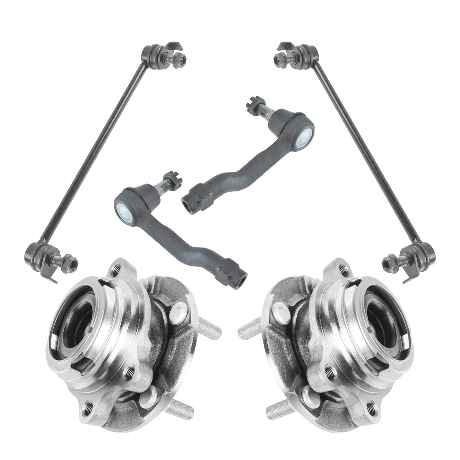 2003-2008 INFINITI FX35 FX45 Front Steering Suspension Drivetrain Kit - Sway Bar Stabilizer Link Tie Rod Wheel Hub Bearing Assembly Replacement Parts | Off-Road & Daily Driving Performance Upgrade