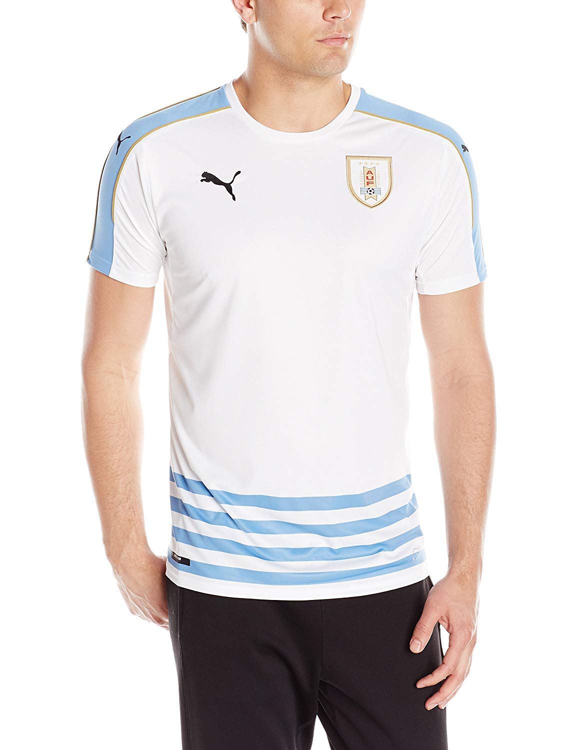 PUMA Men's Uruguay Away Replica Soccer Jersey - Lightweight Breathable Football Shirt for Fans & Players - Perfect for Matches, Training, and Casual Wear