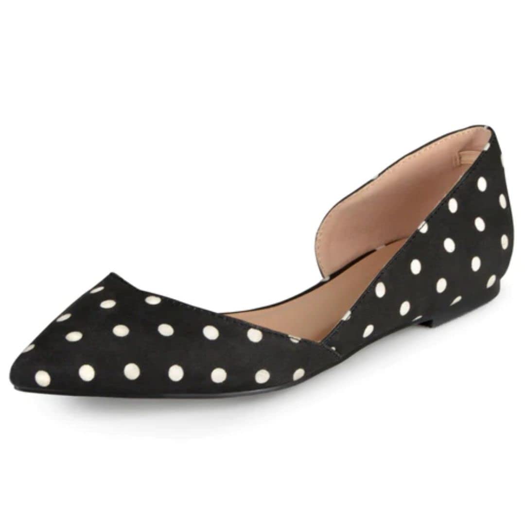 Journee Women's Cortni Flats - Comfortable Casual Ballet Shoes for Work & Everyday Wear | Slip-On Loafers for Office, Walking & Travel