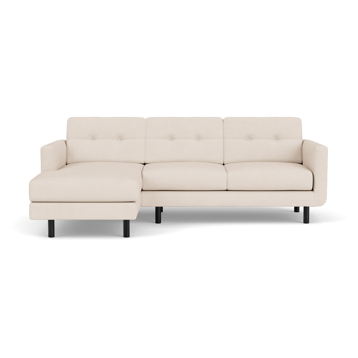 Conrad Fabric Left Chaise Sofa - Modern L-Shaped Sectional Couch with Reversible Chaise Lounge for Living Room, Apartment & Home Theater Comfortable Seating