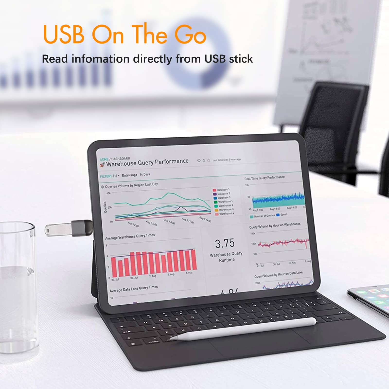 10Gbps USB C to USB 3.0 Adapter - USB C Male to USB Female Converter - Compatible with MacBook Pro 2021, iMac, iPad Mini 6/Pro, MacBook Air 2020, Thunderbolt 4/3 Devices - Space Gray - Perfect for Data Transfer & Charging