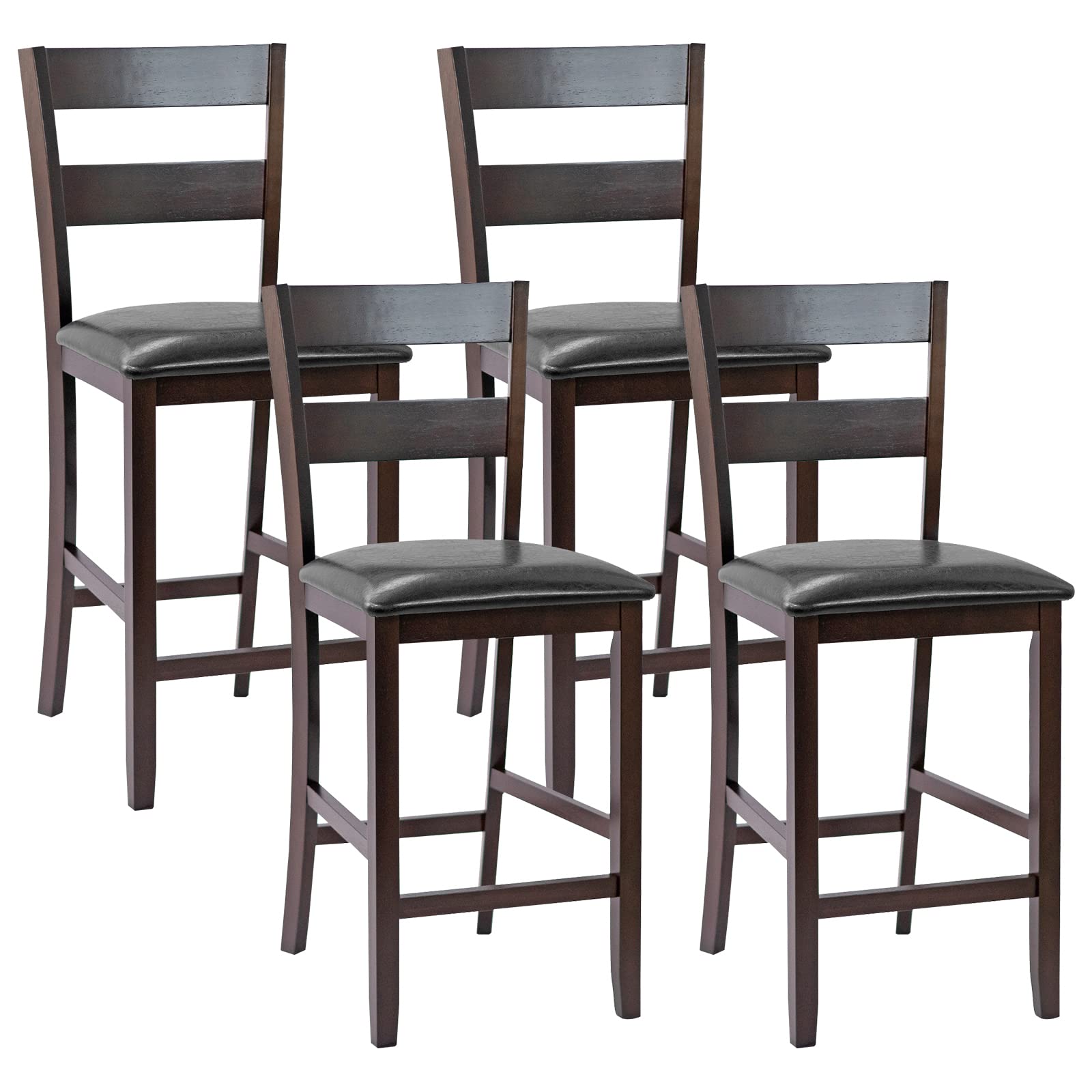 COSTWAY Set of 4 Bar Stools - 25