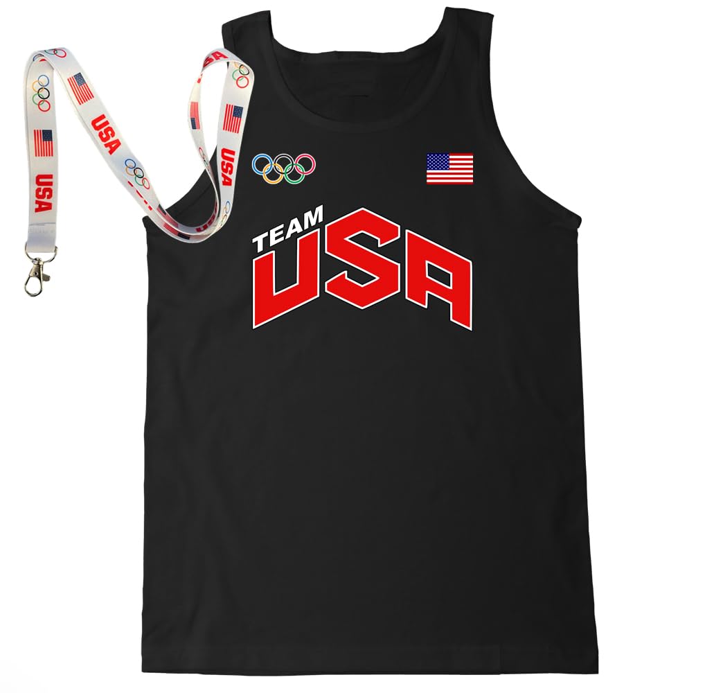 FTD Apparel Men's USA Flag Graphic Muscle Tank Top - Comfortable Athletic Workout Shirt for Gym, Running & Patriotic Events