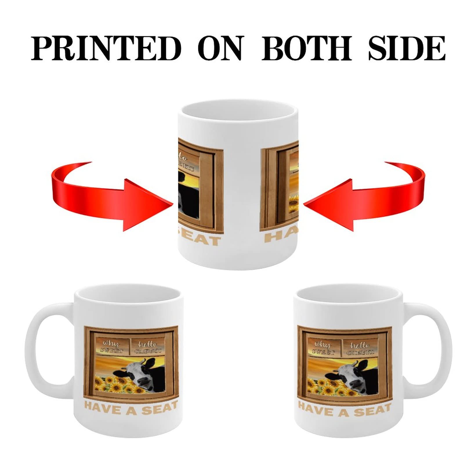 Farmhouse Retro Farm Animals Coffee Mug - 11oz Inspirational Quote White Ceramic Mug - Perfect Gift for Coffee Lovers - Great for Home, Office & Cozy Morning Coffee Moments
