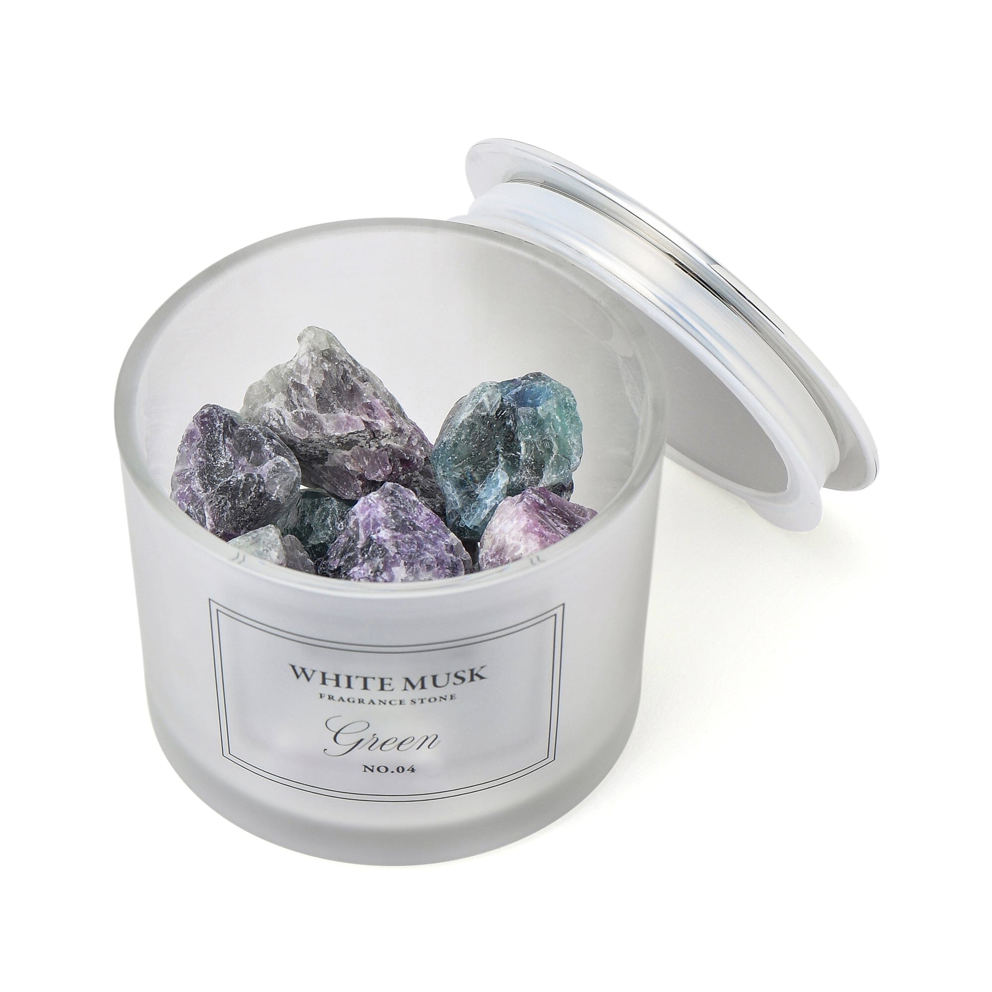 Classic White Musk Green Fragrance Stone - Floral Scented Aromatherapy Stones for Home, Office & Car Air Freshener | Stress Relief & Relaxation Gift