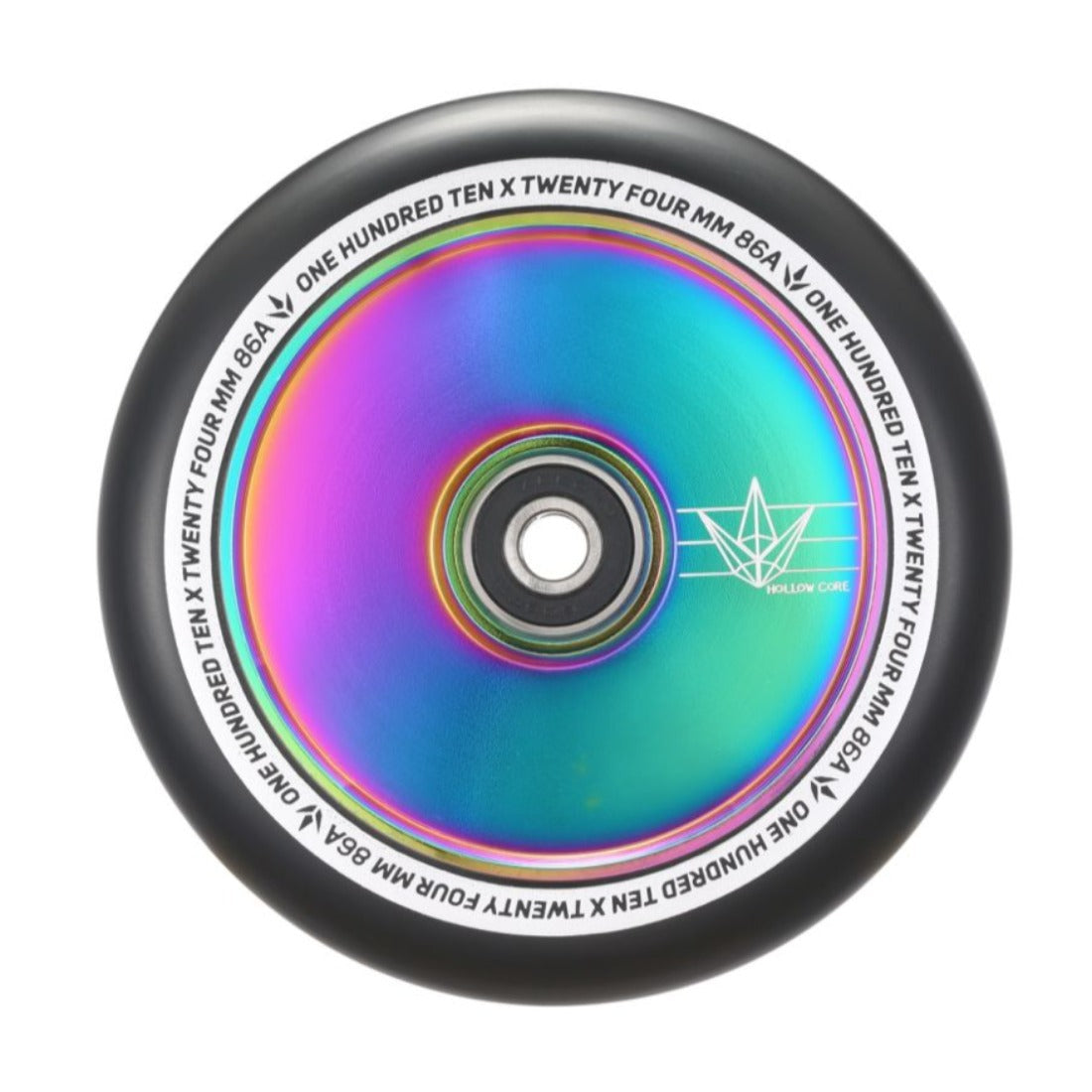 Envy Hollow Core 110mm Skateboard Wheels - Oil Slick Finish - High Performance for Street & Park Skating - Perfect for Tricks & Smooth Rides