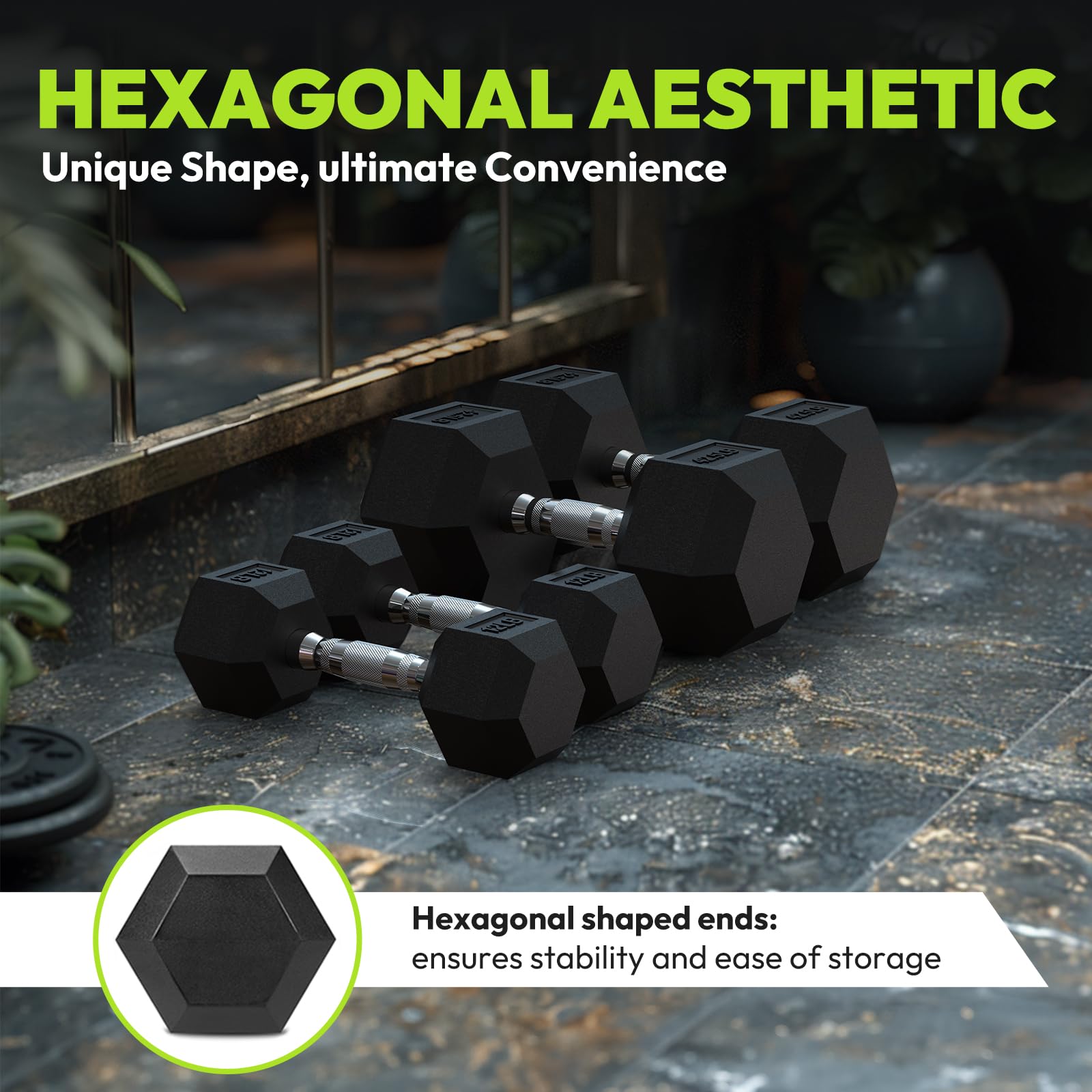 Hex Dumbbell Set 2.5-400 lb - Rubber Encased Dumbbells for Strength Training & Fitness - Pair of Weight Dumbbells for Home Gym, CrossFit, and Workout - Perfect for Muscle Building, Weightlifting, and Full-Body Exercises