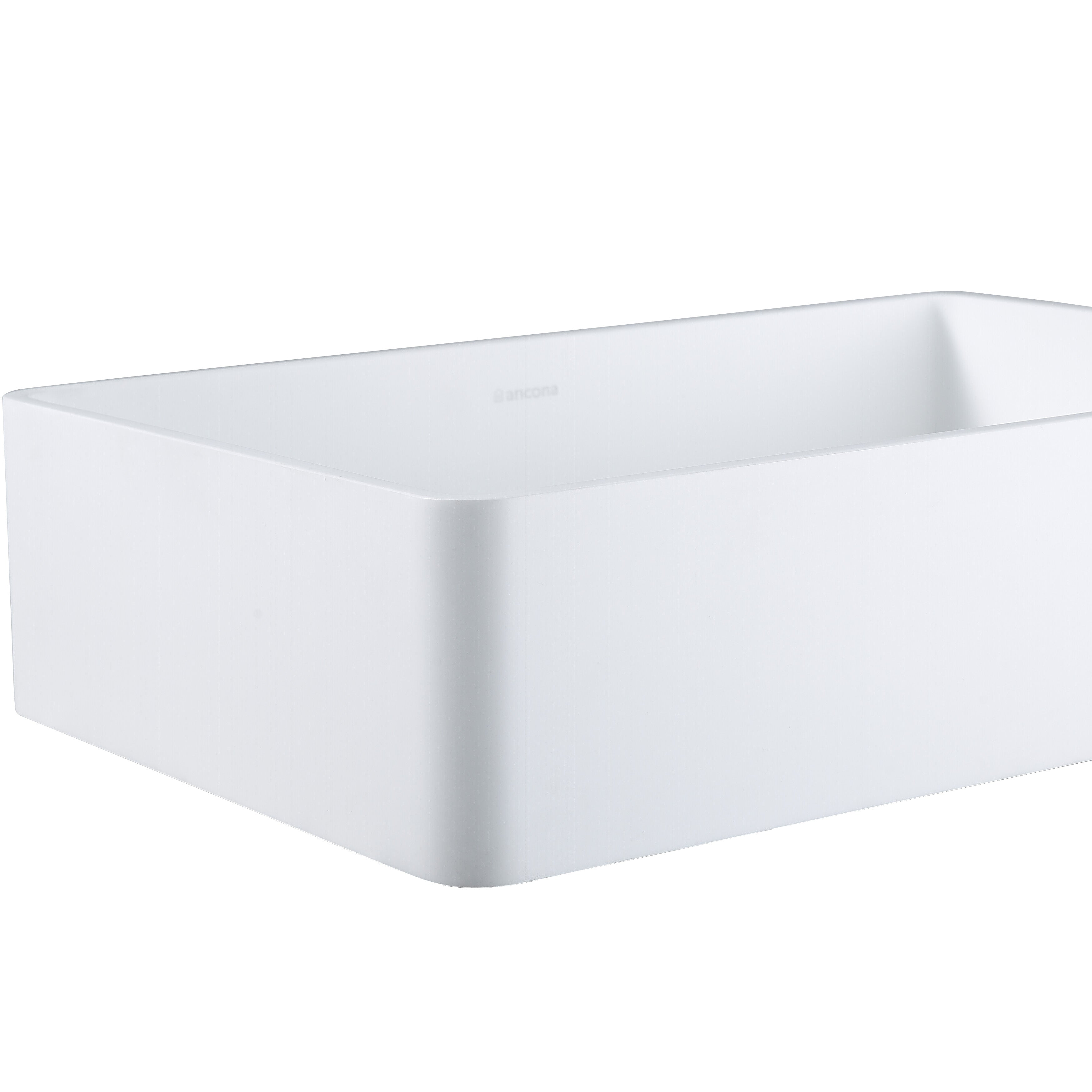 Ancona Holbrook White Ceramic Vessel Bathroom Sink with Brushed Champagne Gold Single Hole Faucet - Modern Vanity Basin for Powder Room, Guest Bath & Master Bathroom Decor