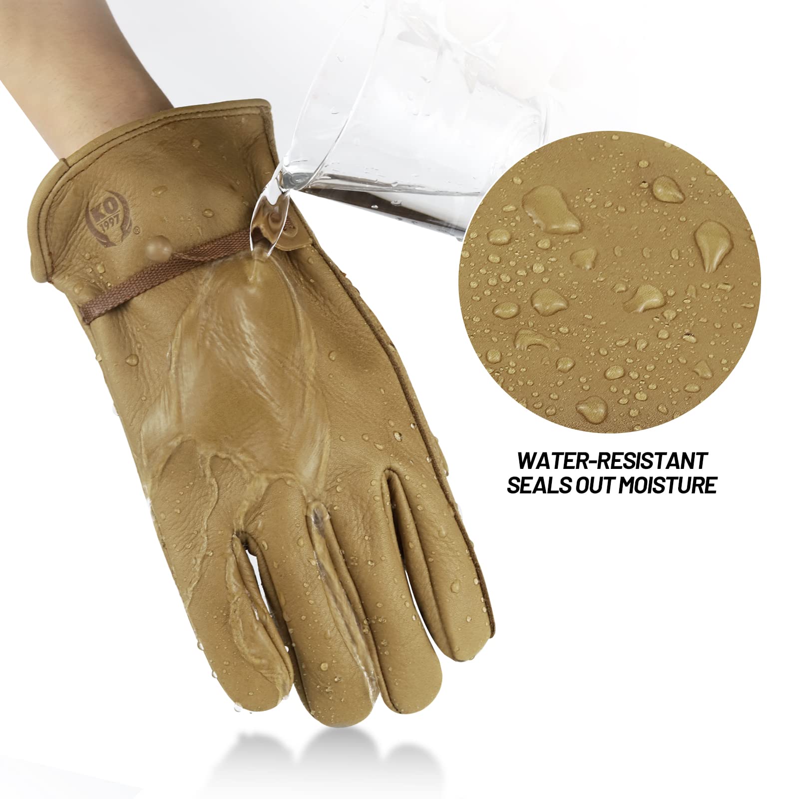 Durable Cowhide Work Gloves - Puncture & Cut Resistant for Gardening & Labor