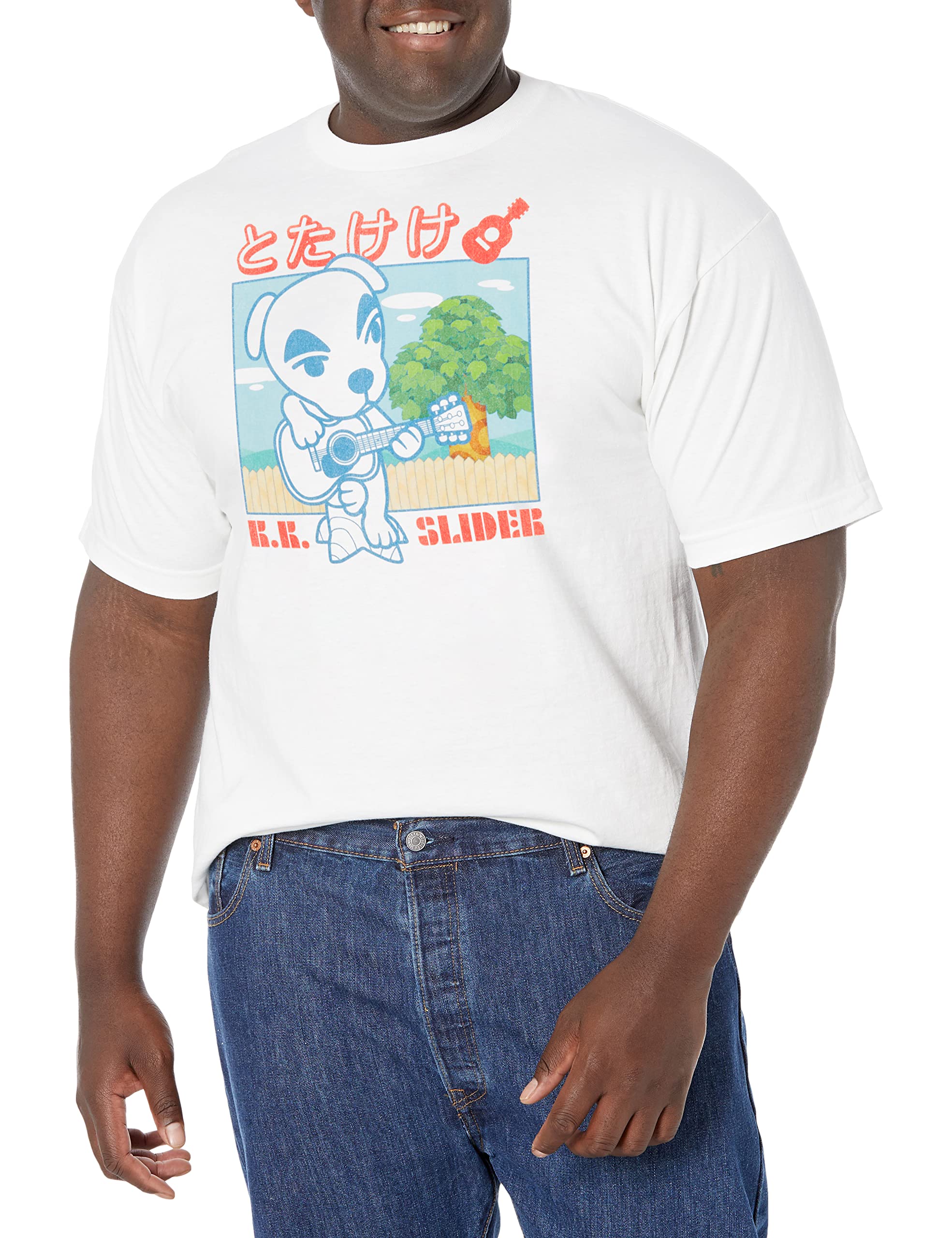 Nintendo Men's Totakeke T-Shirt - Official Animal Crossing K.K. Slider Graphic Tee for Gaming Fans & Casual Wear