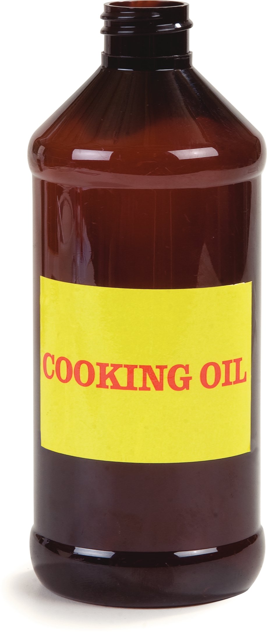 Carlisle 16 oz Amber Cooking Oil Bottle with Label - Case of 12 - Perfect for Restaurants, Catering & Commercial Kitchens - Food-Grade Oil Dispenser for Easy Pouring & Storage