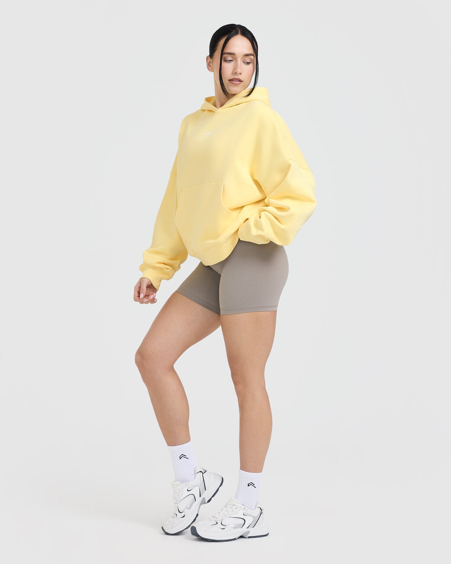 Unisex Oversized Graphic Hoodie - Sherbert Yellow | Trendy Streetwear for Men & Women | Perfect for Casual Outfits, Loungewear & Outdoor Activities