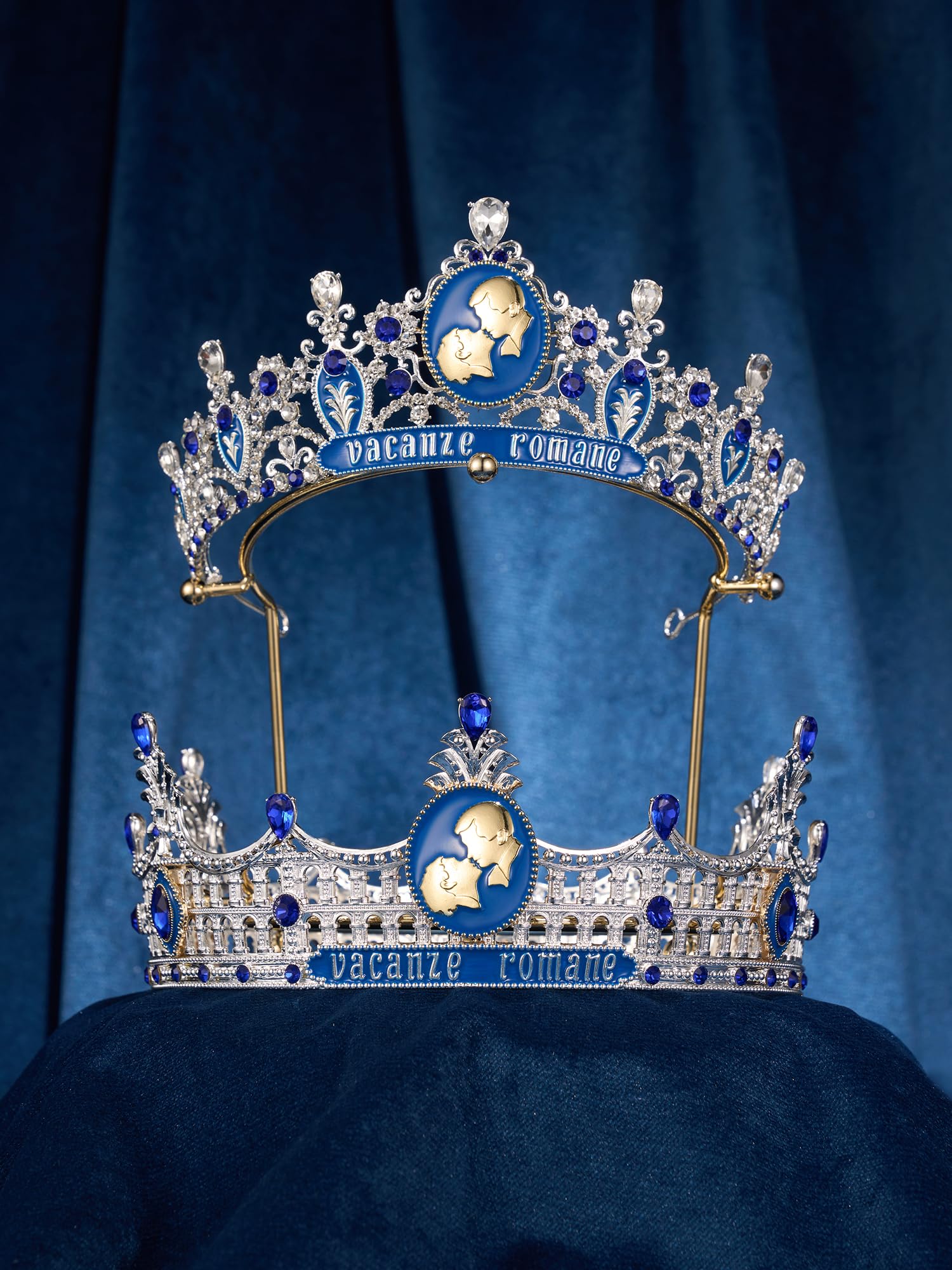 Royal Couple Crown Set for Women & Men - Crystal Queen Tiara & King Crown, 2-Pack Medieval Wedding Accessories for Prom, Birthday, Photo Shoot & Cosplay - Perfect for Couples, Bridal Showers & Renaissance Fairs