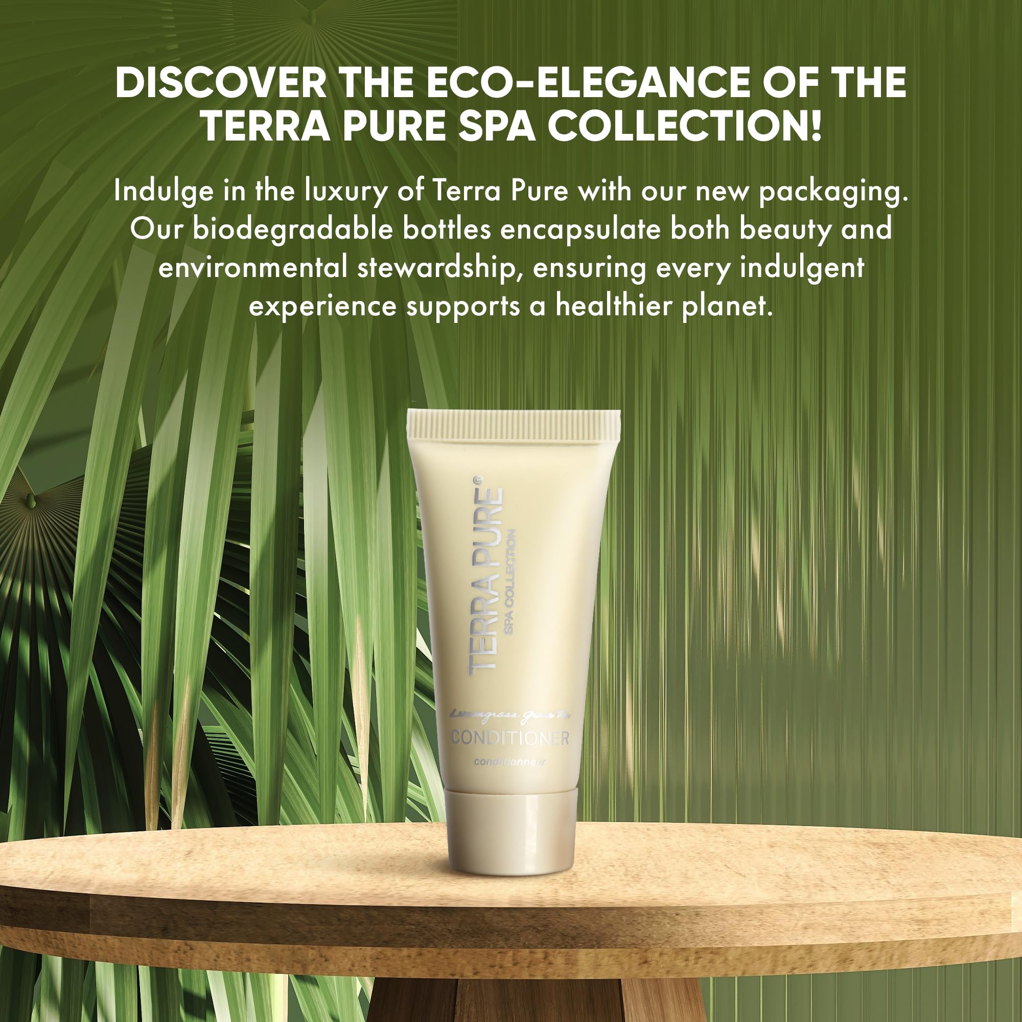 Terra Pure Spa Collection Bulk Toiletries Set - 100 Luxury Travel-Size Hotel Conditioner Tubes (0.85 oz) for Hospitality, Vacation Rentals, Gyms & Airports | Perfect for Hotels, Spas, Guest Amenities & Travel Essentials