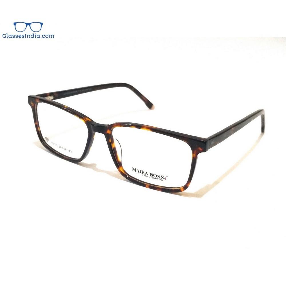 Stylish Slim Rectangle Acetate Full Frame Glasses MB005DA - Trendy Eyewear for Men & Women - Perfect for Office, Reading & Everyday Fashion