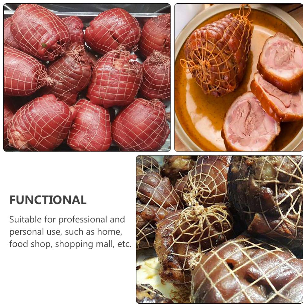 Cabilock 4 Rolls Char Siu Braided Cotton Rope - Spiced Kitchen Twine for Cooking, Baking & Meat Tying - Durable White Cotton Thread for BBQ, Roasting & Food Presentation