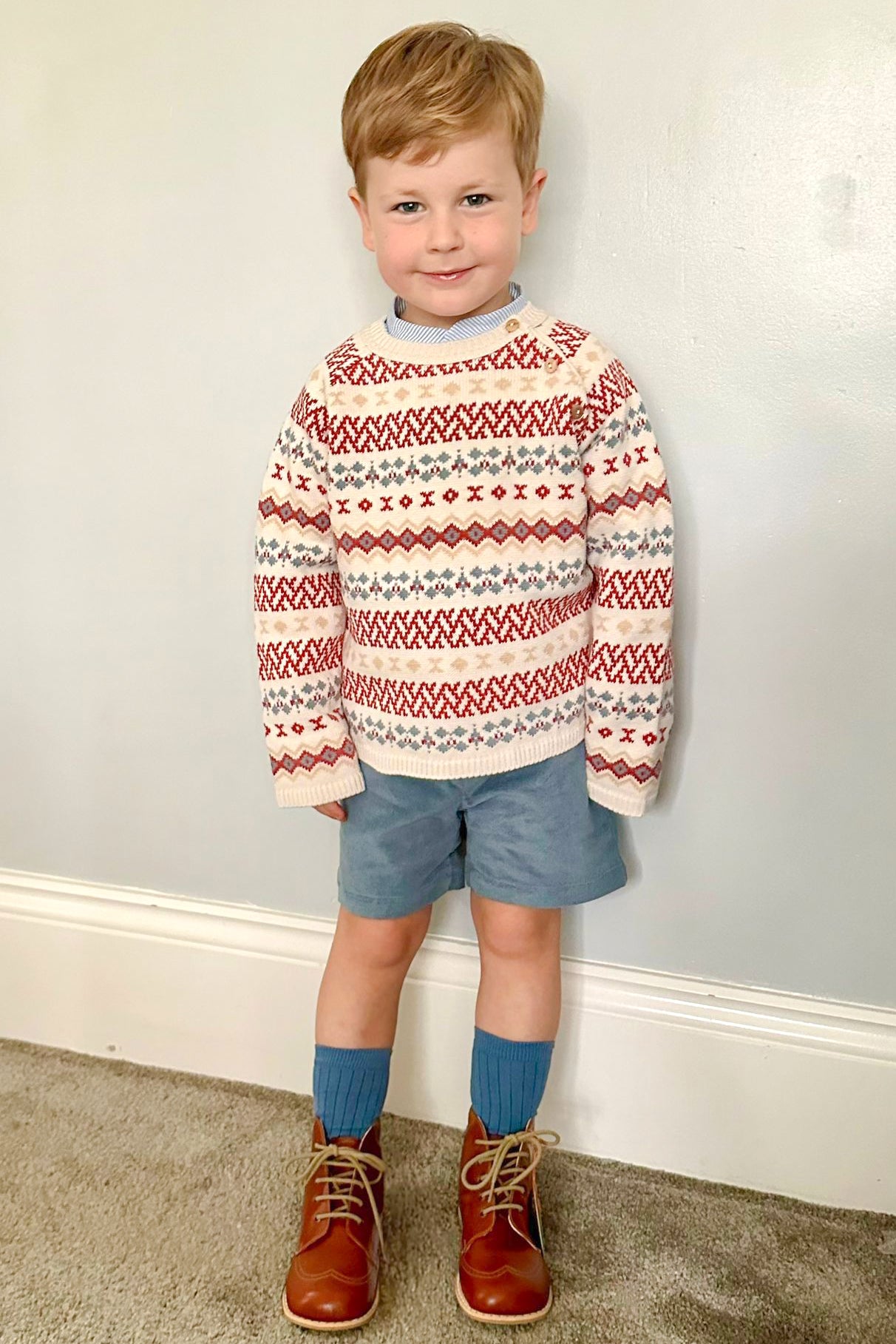 Roux Multicolored Patterned Jumper, Shirt & Shorts Set - Stylish Matching Outfit for Women & Girls - Perfect for Casual Wear, Family Photos, and Weekend Outings
