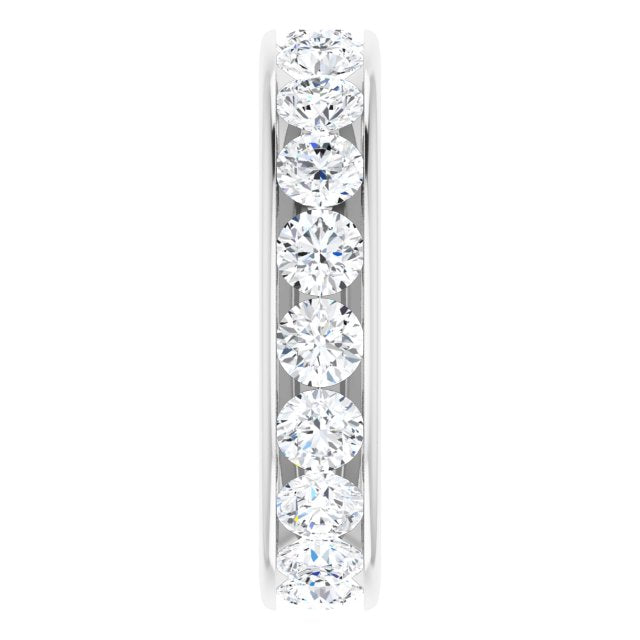 3.23 Carat Round Diamond Eternity Band - Channel Set Wedding Ring for Women, Perfect for Anniversaries, Engagements & Special Occasions