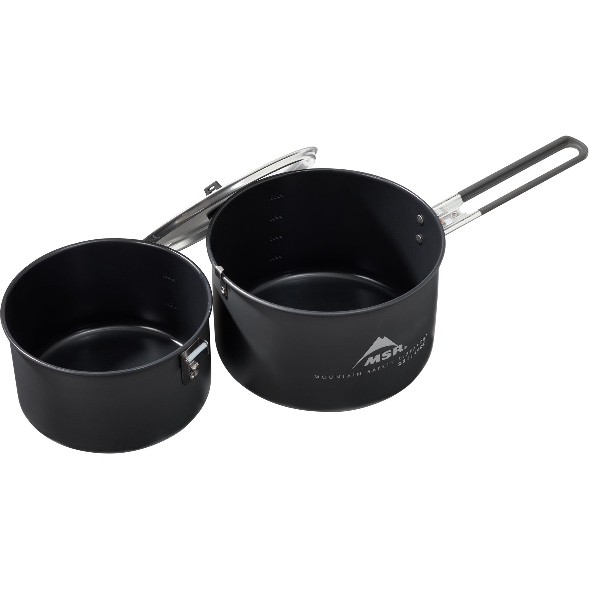 MSR Ceramic 2-Pot Camping Cookware Set - Lightweight Backpacking Pots for Outdoor Cooking, Hiking & Camping Trips | Durable Aluminum Construction with Non-Stick Coating