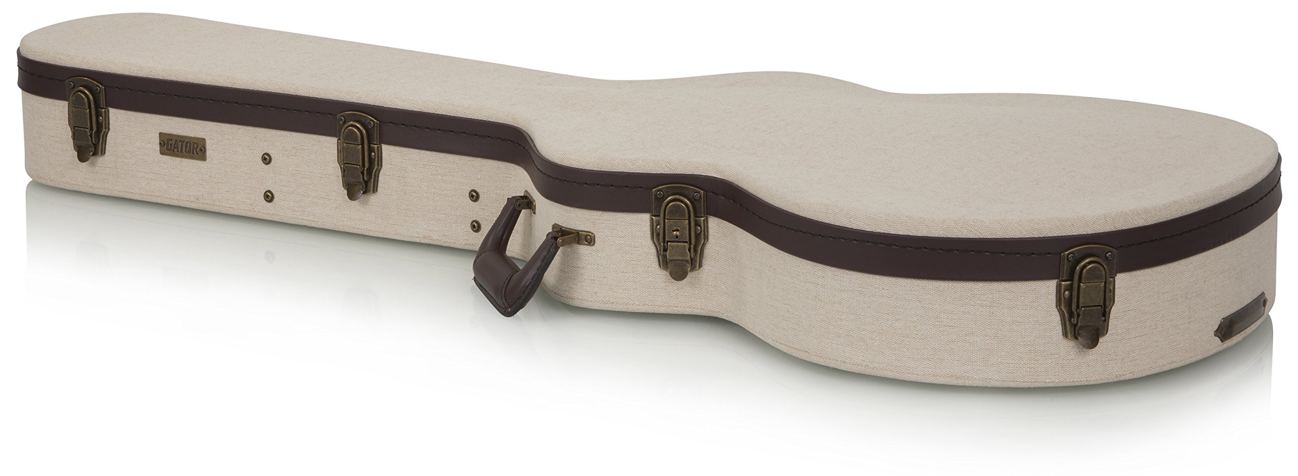 Gator Journeyman Deluxe Wood Case for Semi-Hollowbody Guitars - Durable Protection for Gibson ES-335, Epiphone Casino & Jazz Guitar Storage | Perfect for Touring Musicians & Home Use