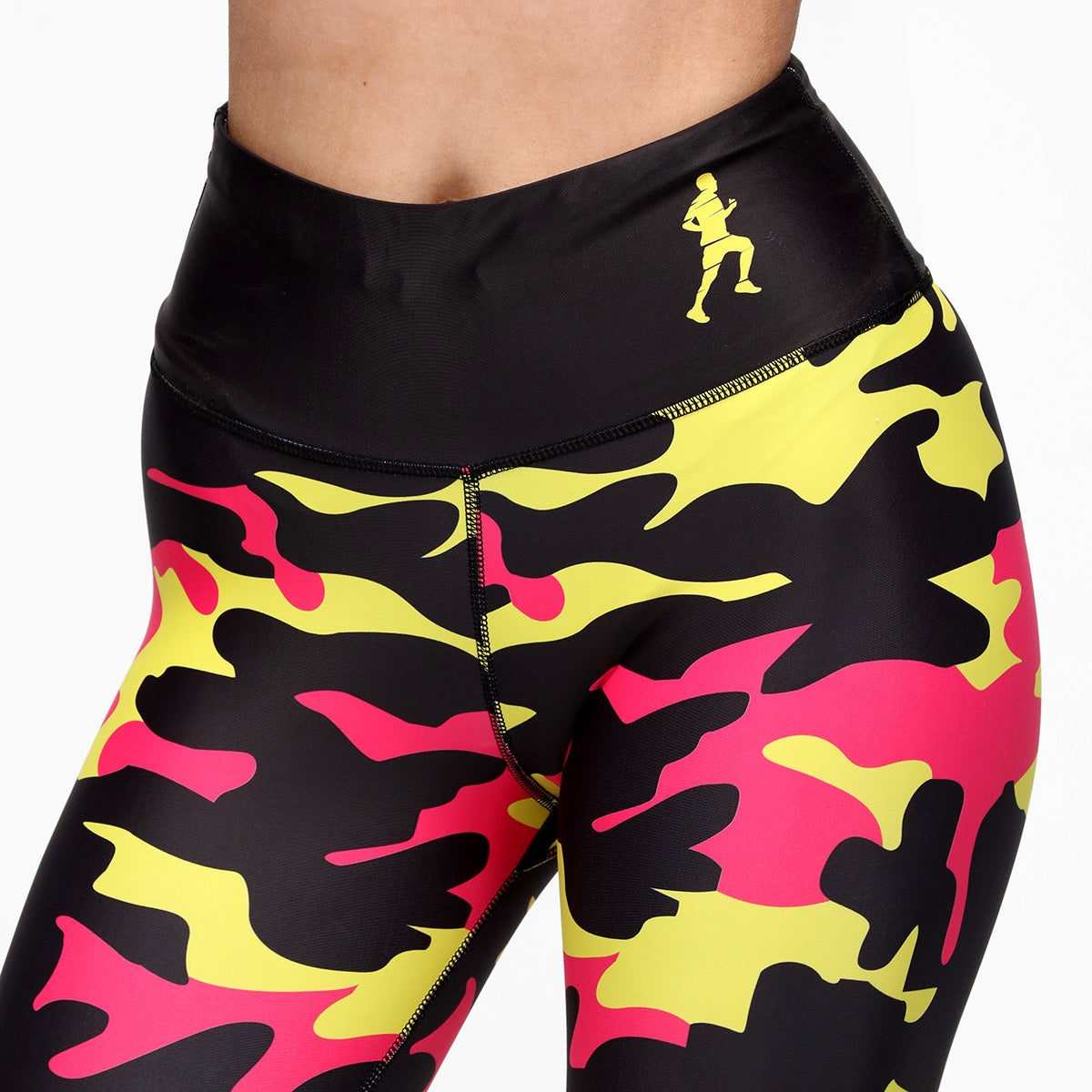 LLHM Landmarks Camo Capri Pants - Women's Stretchy Camouflage Leggings for Outdoor & Fitness - Hiking, Yoga, Running, Travel