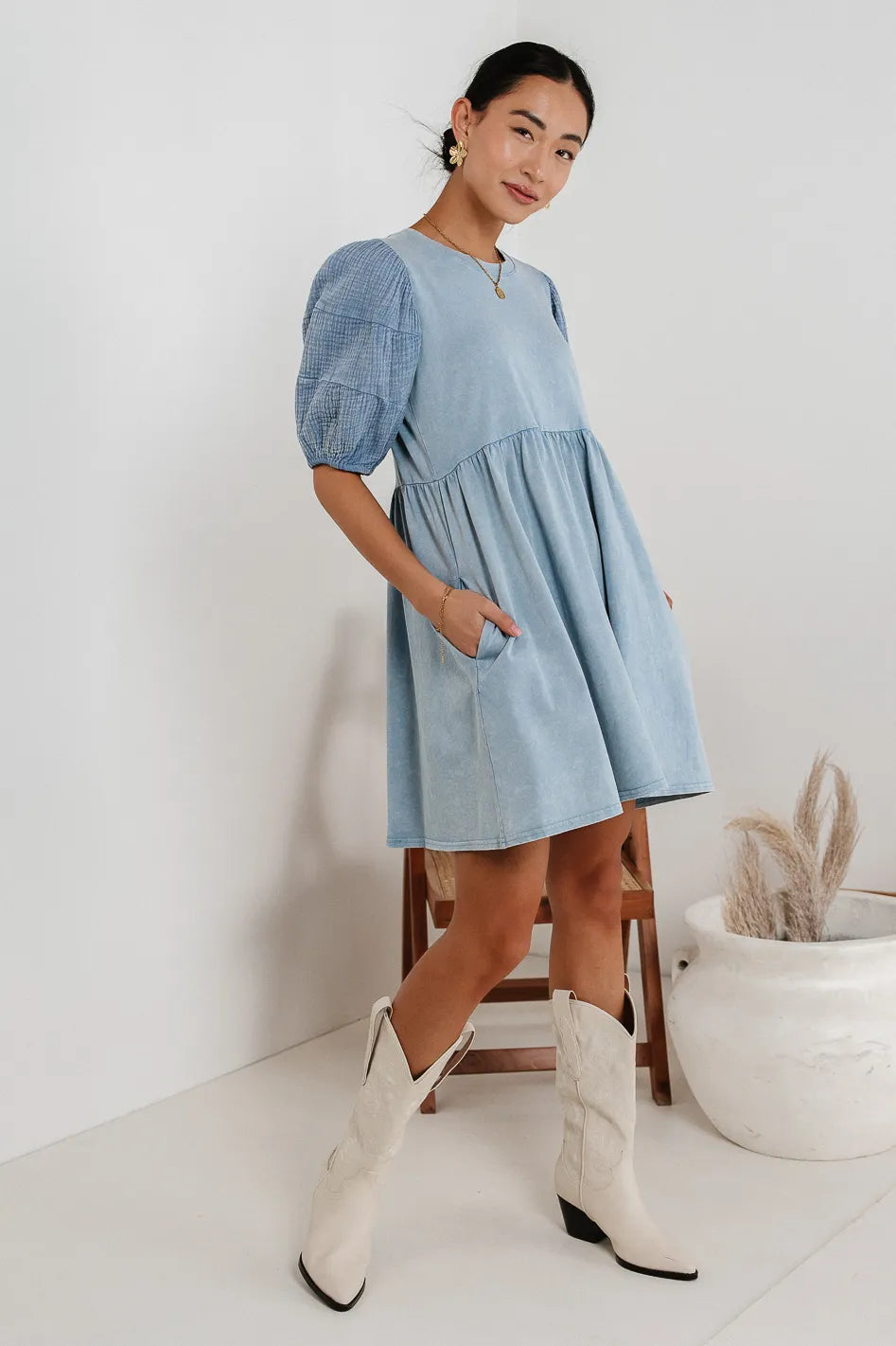 Stylish Andra Mini Dress in Blue - Perfect for Parties & Summer Outfits | Final Sale