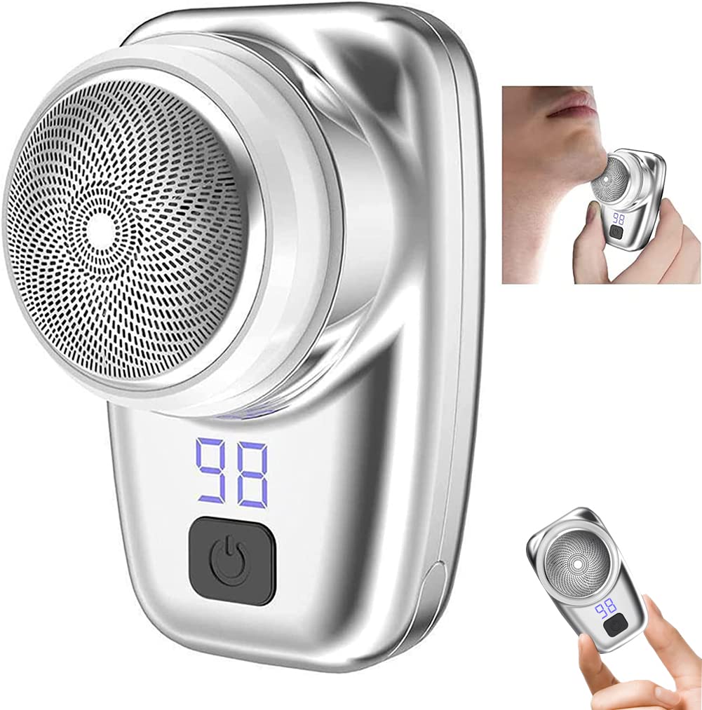 Portable Mini Electric Shaver for Men - Wet & Dry Rechargeable Travel Razor - Compact Pocket Size for Home, Car & On-The-Go Grooming - Perfect for Business Trips, Gym Bags & Quick Touch-Ups