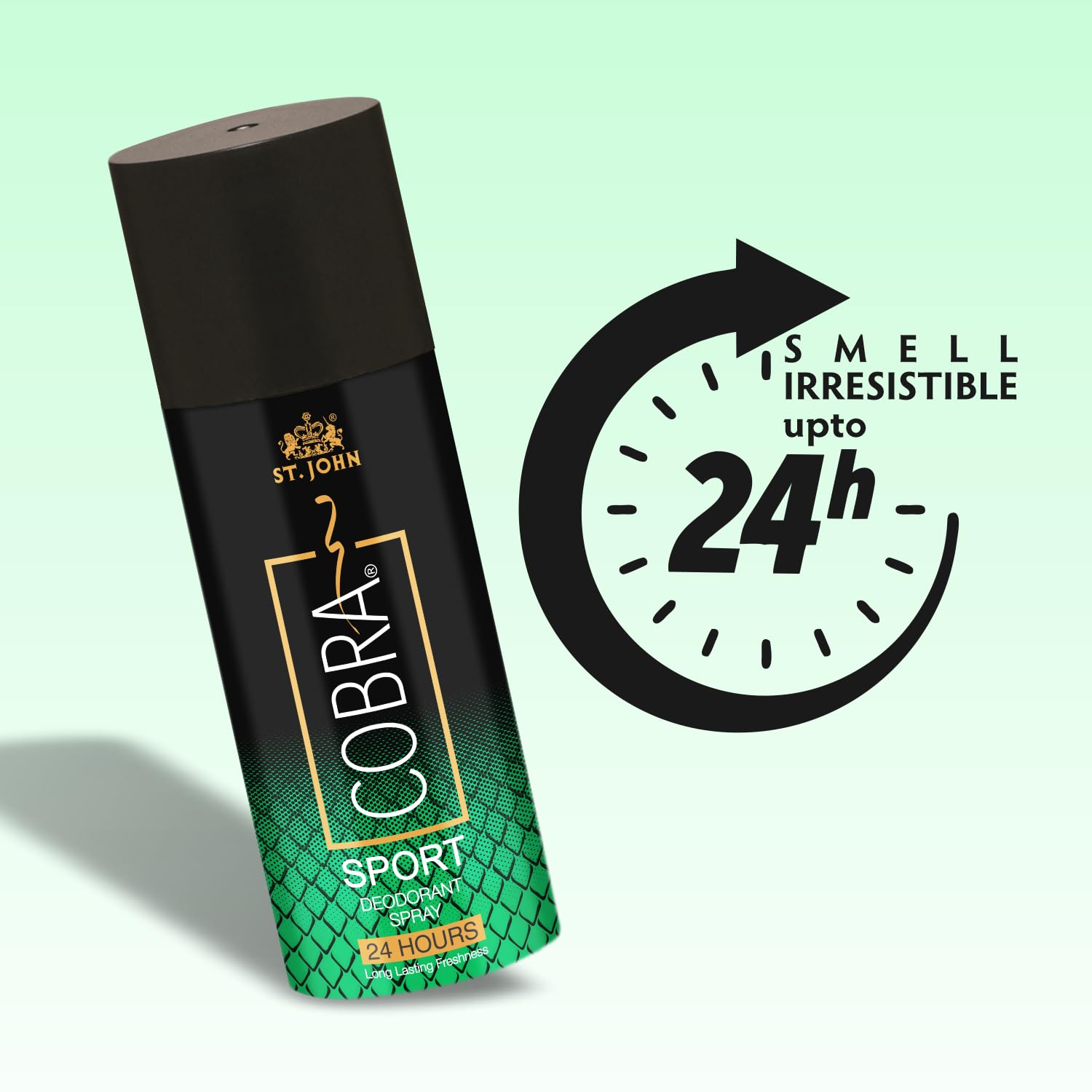 ST. JOHN COBRA Unisex Perfume Body Spray - Long Lasting Fresh & Soothing Cologne for Men & Women | 150ml Deodorant Sports Fragrance (Pack of 2) - Perfect for Gym, Work & Everyday Use
