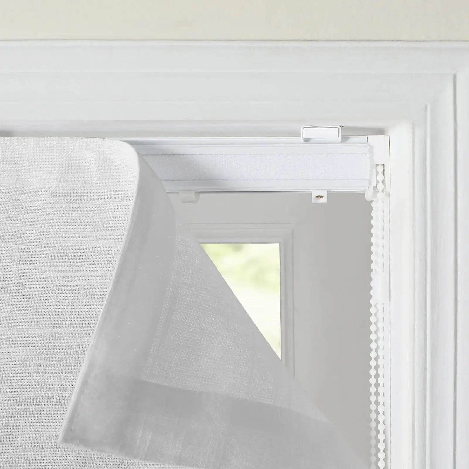 Jawara Linen Cotton Roman Shade with Cord Lift - Elegant Window Treatment for Living Room, Bedroom & Office
