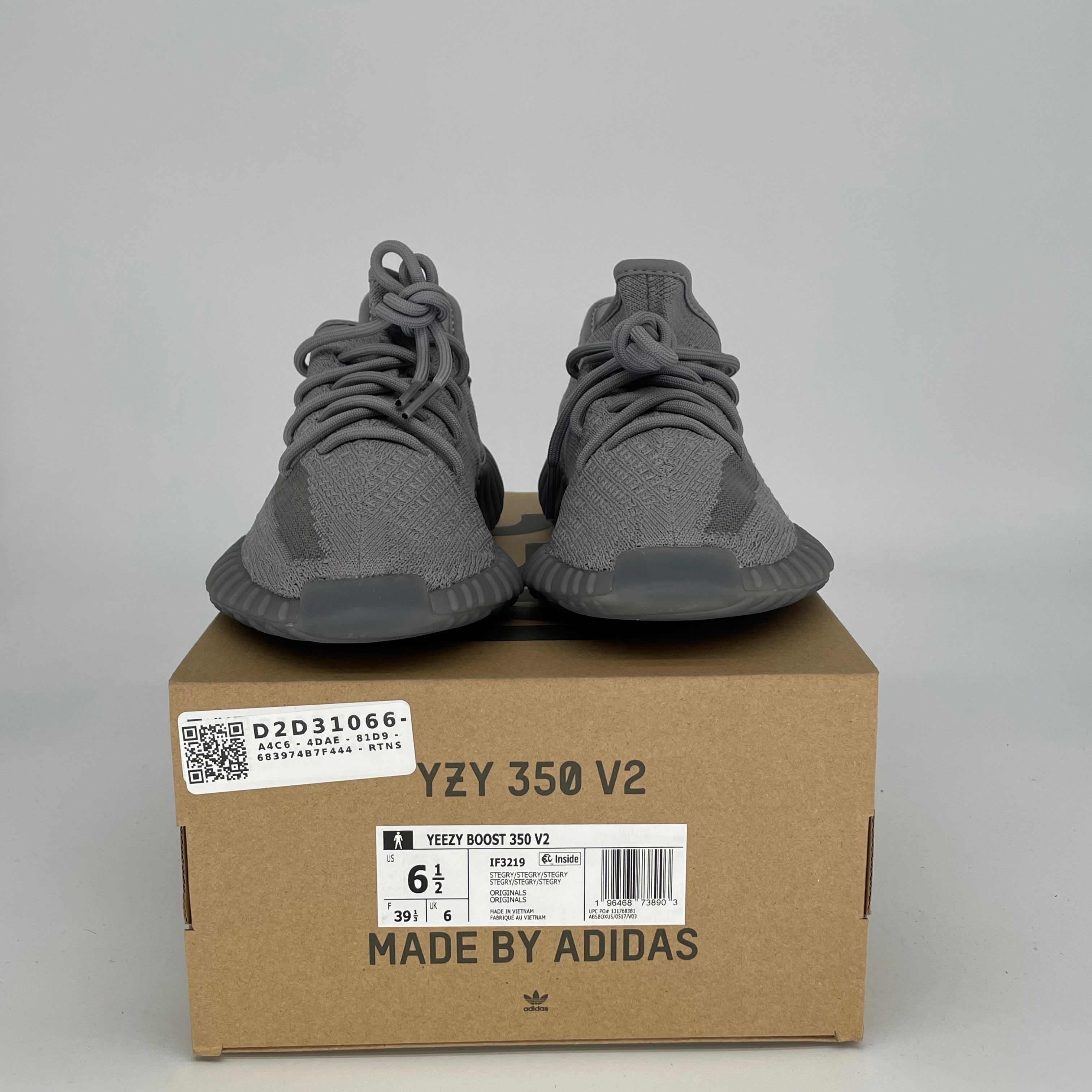 Adidas Yeezy Boost 350 V2 Steel Grey Sneakers - Women's Size 6.5/8W (Style IF3219) | Comfortable Running Shoes for Gym, Jogging & Casual Wear