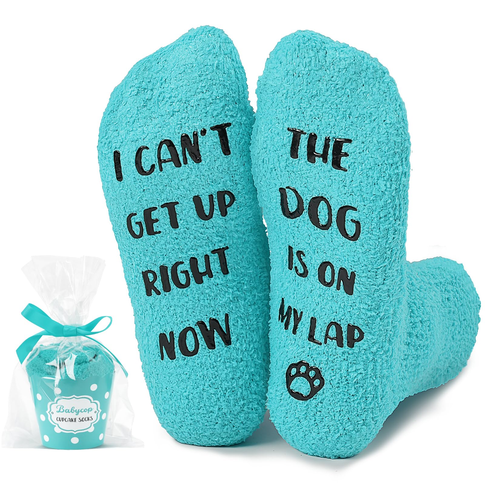 Funny Dog Mom Gifts for Women - Cozy Fuzzy Dog Socks with Cute Paw Prints - Perfect Christmas Stocking Stuffers & Birthday Presents for Dog Lovers - Great for Relaxing at Home or Dog Walking Adventures