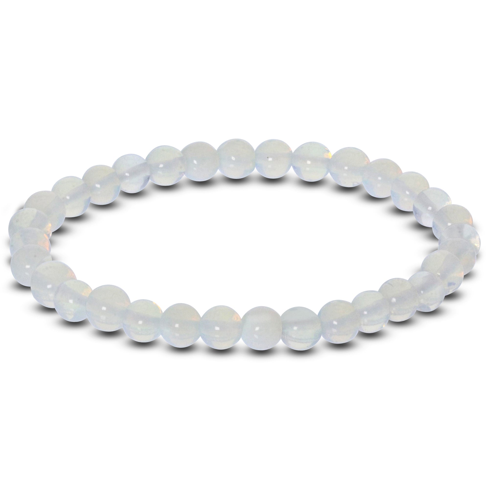 6mm Opalite Gemstone Round Bead Stretch Bracelet for Women & Men - Healing Crystal Jewelry for Meditation, Yoga & Spiritual Wellness