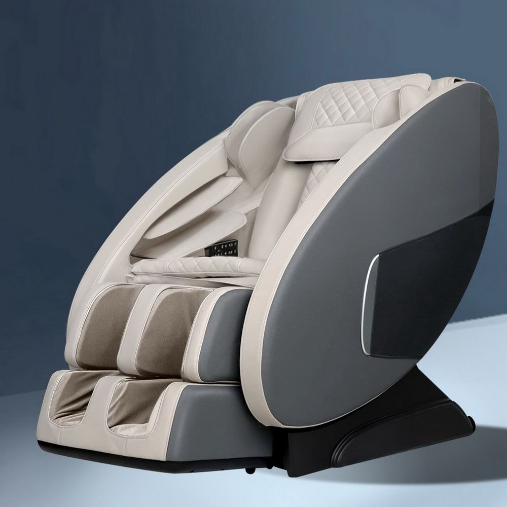 Livemor Electric Massage Chair with Recliner - Full Body Shiatsu Massager, Grey - Perfect for Home, Office & Relaxation Therapy