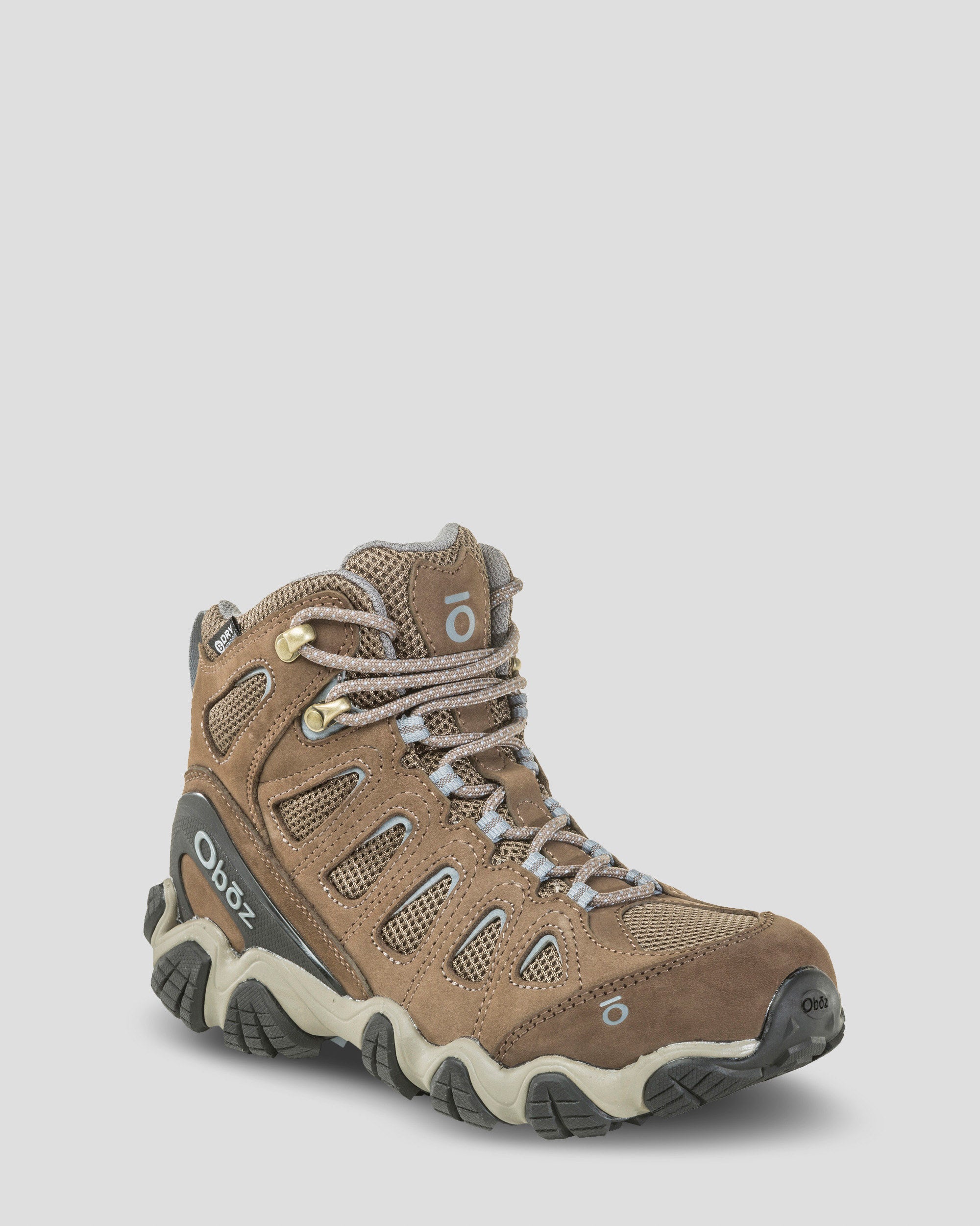 Women's Oboz Sawtooth II Mid Waterproof Hiking Boots - Brindle/Tradewinds Blue | Lightweight & Durable for Outdoor Adventures, Trail Hiking & Backpacking