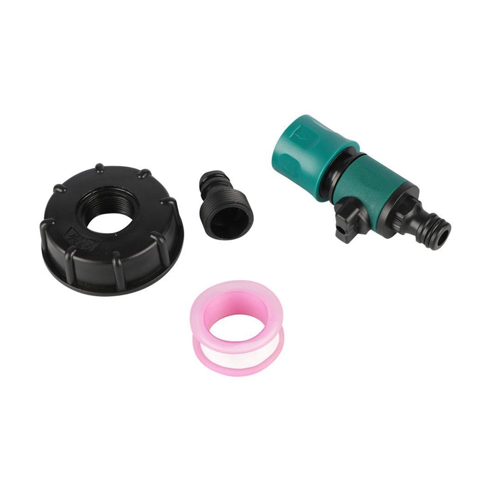 60mm Thread IBC Tank Adapter - Quick Connect Garden Hose Coupling with Valve, 16mm Irrigation Pipe Fitting for Faucet Replacement | Perfect for Watering Systems, Farm Irrigation & Outdoor Hydration Solutions