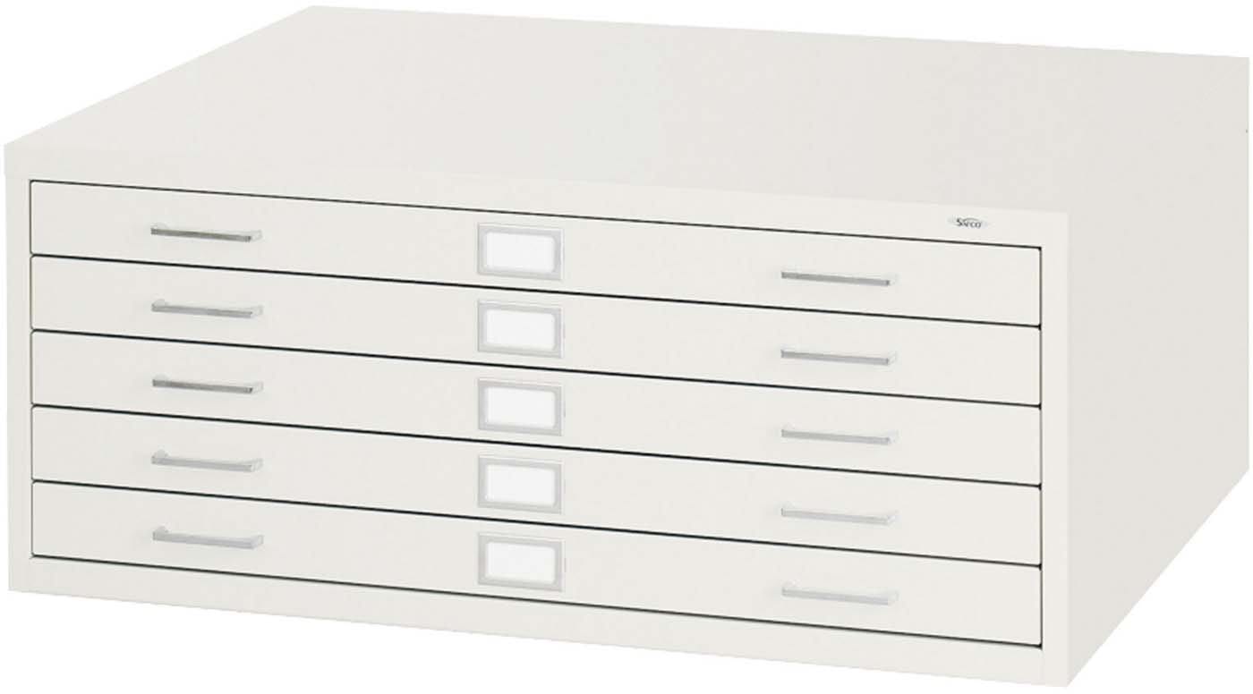 Safco 4994 5-Drawer Flat File Cabinet for 24x36 Documents - Heavy Duty Steel Storage for Blueprints, Artwork & Office Files - Perfect for Architects, Artists & Professional Workspaces